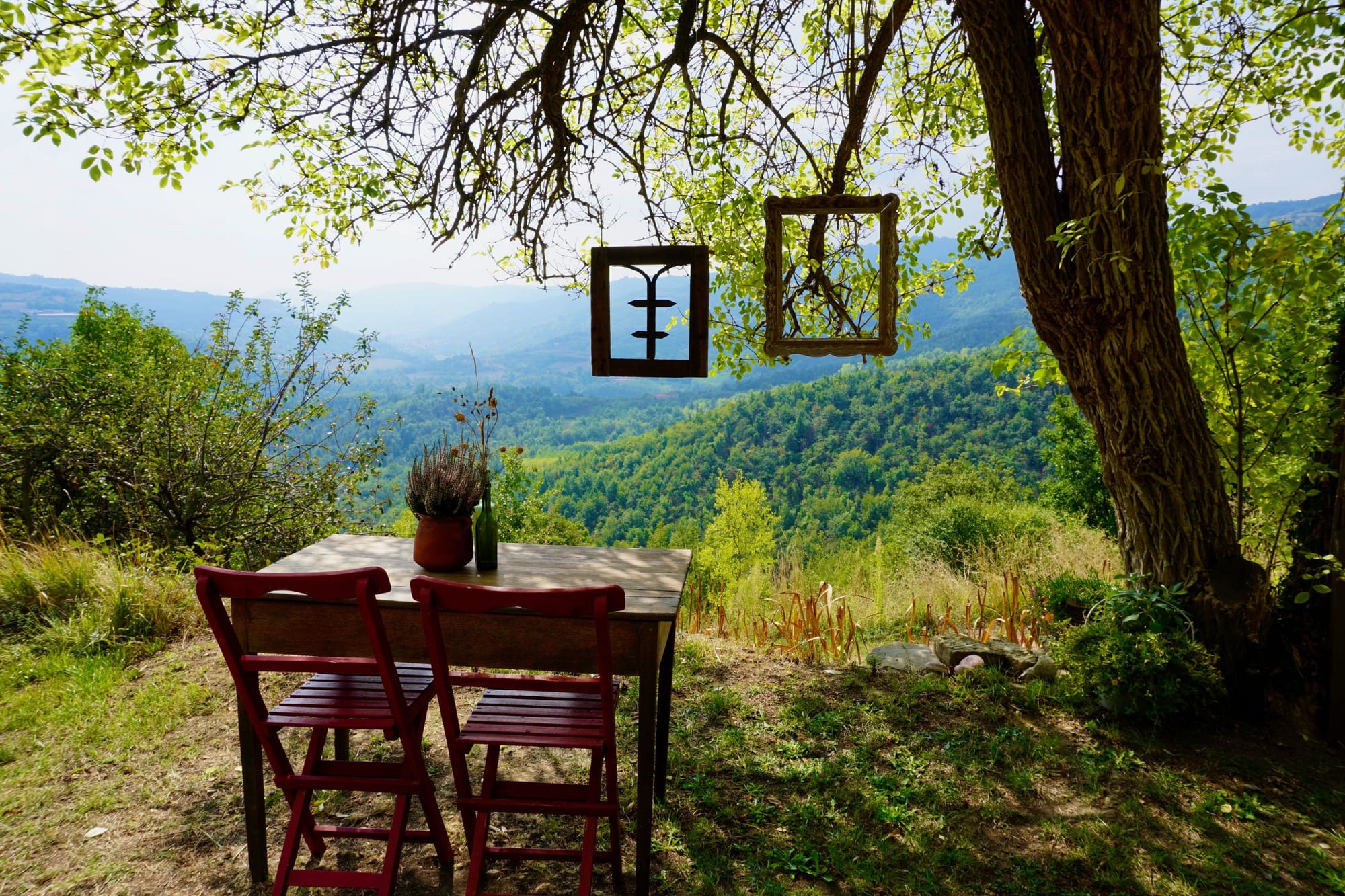 Summertime views at Gaia's Spheres in Alta Langa.