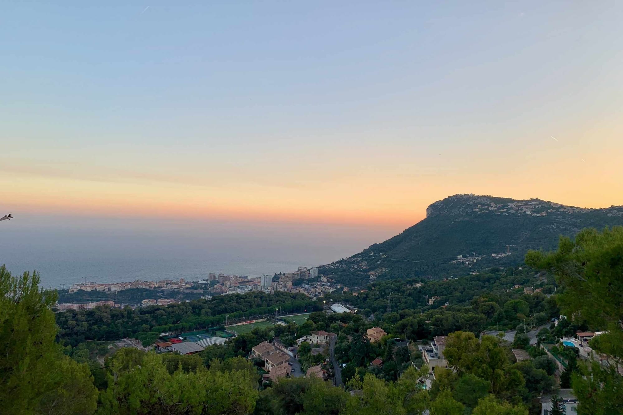 Petrol station views on the Côte d'Azur near Monaco.