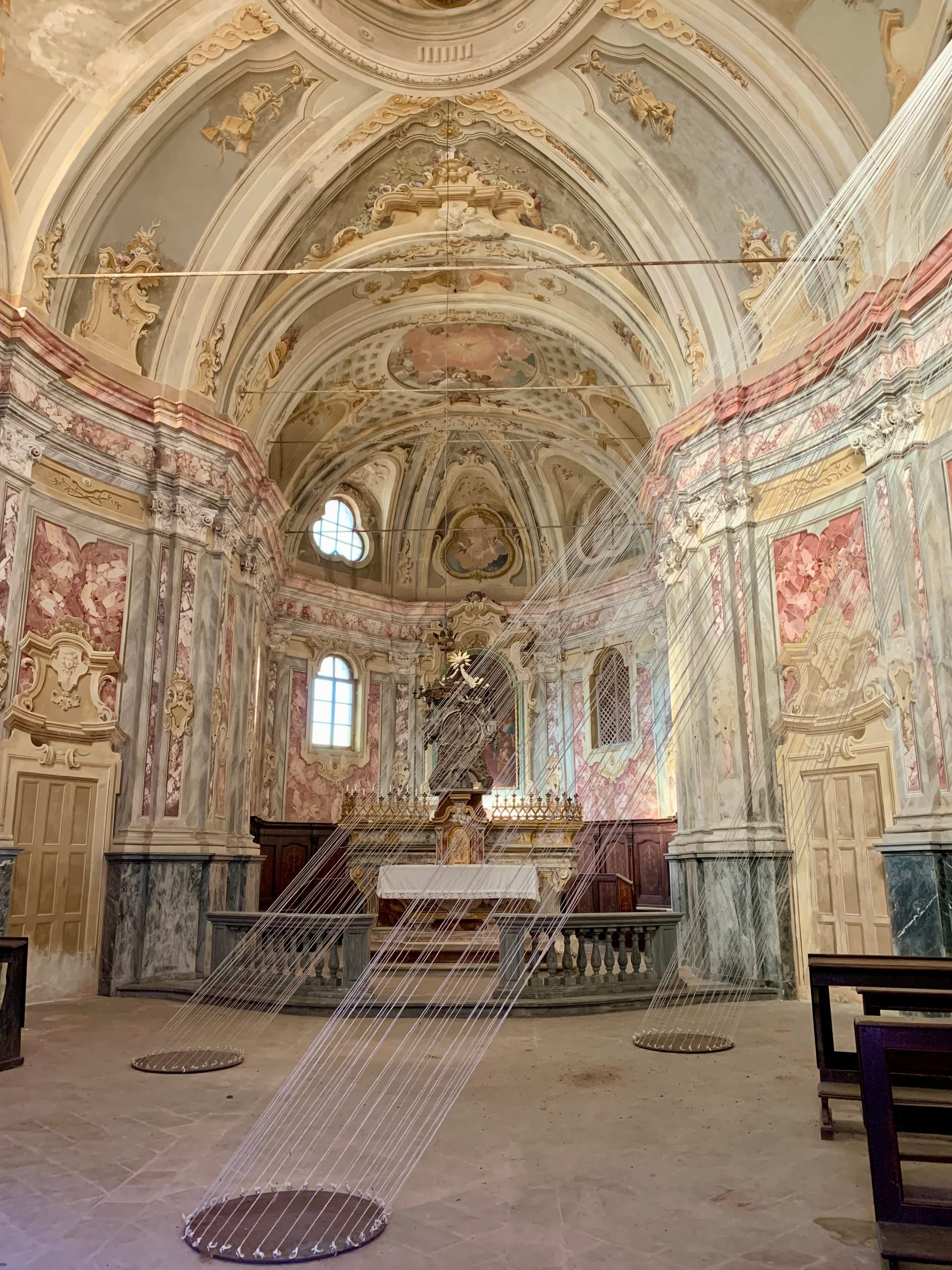 Inside the Church of the Holy Spirit (Chiesa dello Spirito Santo) in Govone.